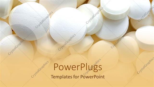  Presentation with bunch - Bunch of white pills, medication, pharmaceuticals,