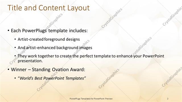 Title and Content presentation slide layout