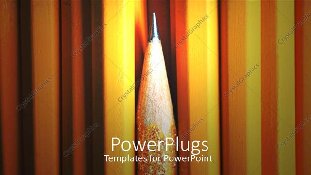  Presentation with bunch - Bunch of yellow pencils with a sharpened one in front