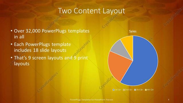 Two Content presentation slide layout