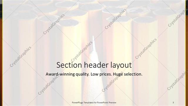 Section Header presentation slide layout