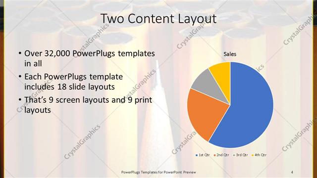 Two Content presentation slide layout