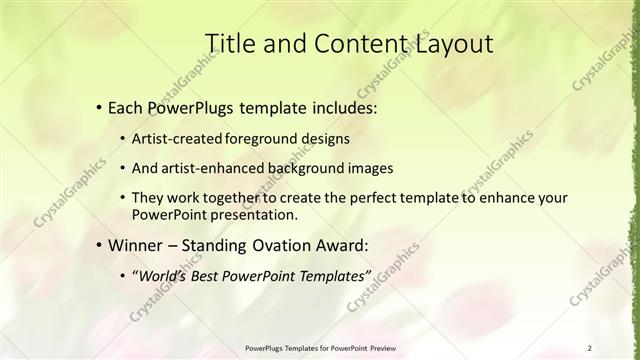 Title and Content presentation slide layout