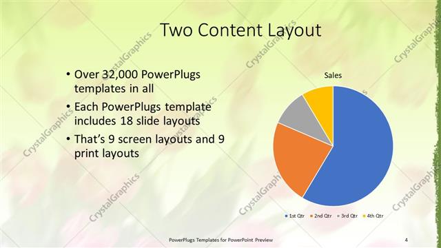 Two Content presentation slide layout