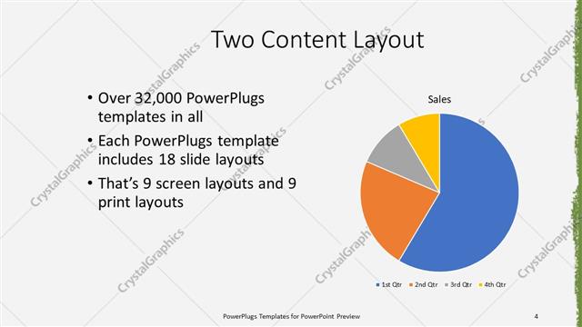 Two Content presentation slide layout