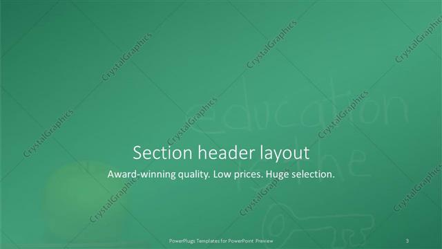 Section Header presentation slide layout