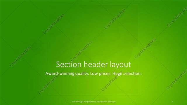 Section Header presentation slide layout