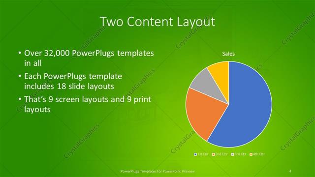 Two Content presentation slide layout