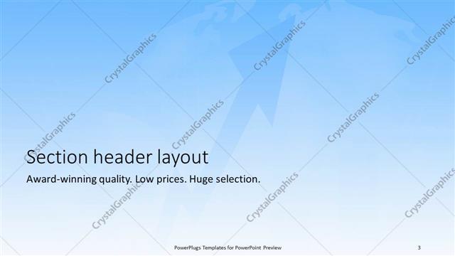 Section Header presentation slide layout