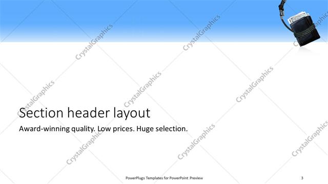Section Header presentation slide layout