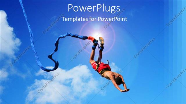  Presentation with faith - Bungee jumper falling from the sky