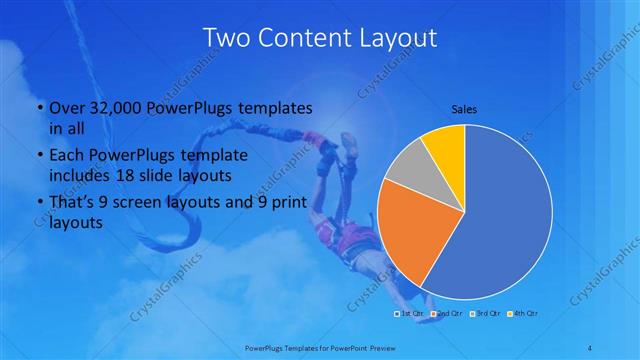 Two Content presentation slide layout