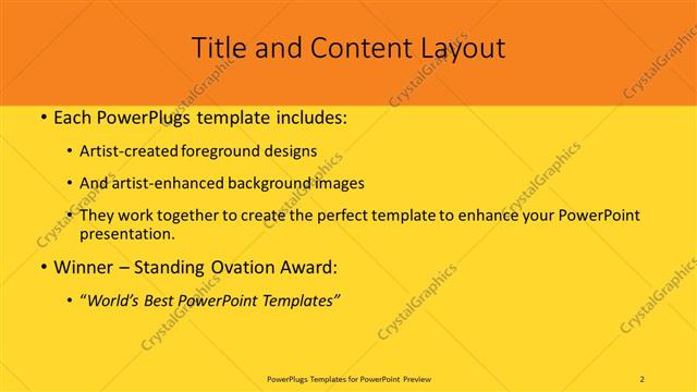 Title and Content presentation slide layout