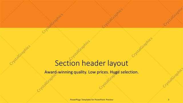 Section Header presentation slide layout