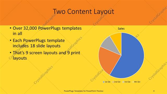 Two Content presentation slide layout