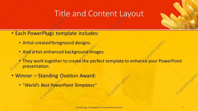 Title and Content presentation slide layout