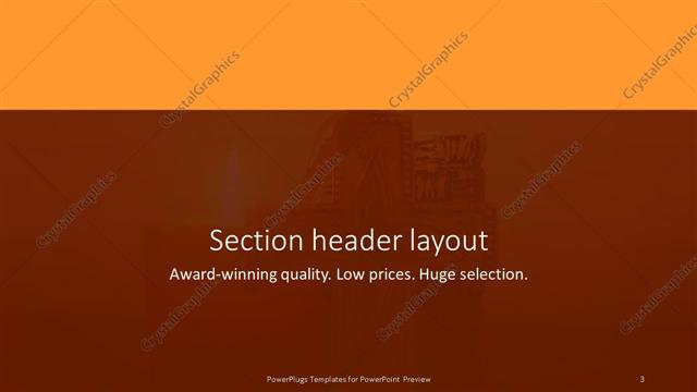 Section Header presentation slide layout