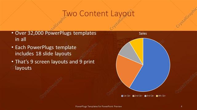 Two Content presentation slide layout