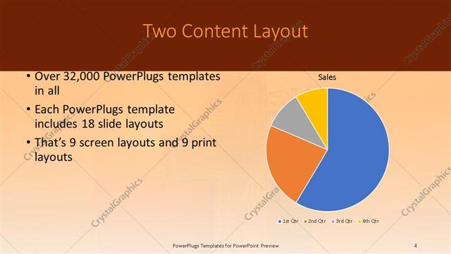 Two Content presentation slide layout