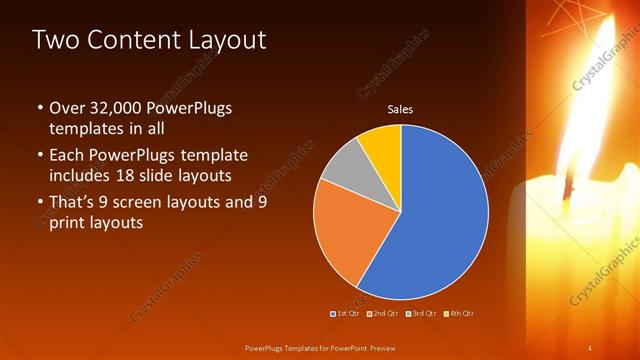 Two Content presentation slide layout