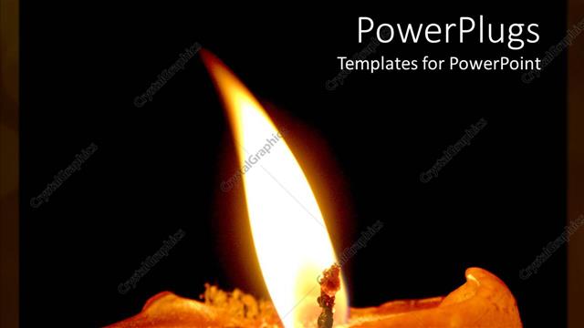  Presentation with candle - A burning candle just on the verge of being finished