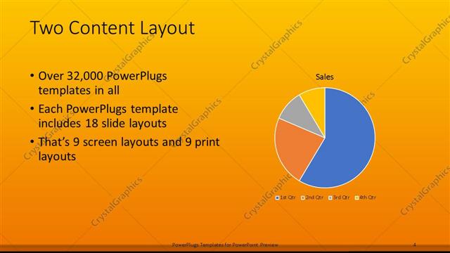 Two Content presentation slide layout