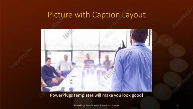 Picture with Caption presentation slide layout