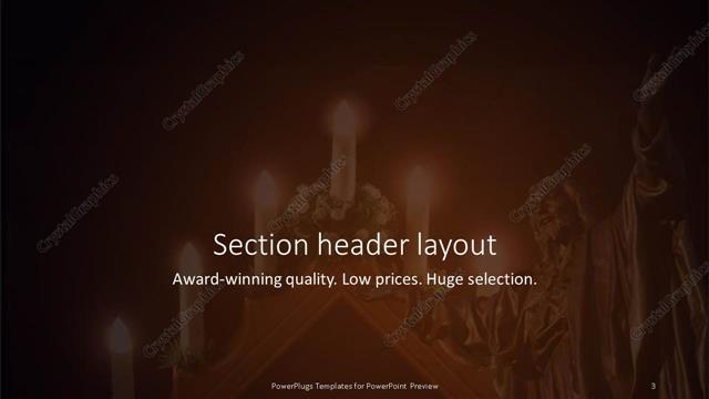 Section Header presentation slide layout