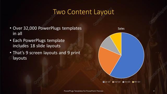 Two Content presentation slide layout