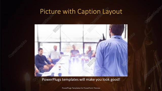 Picture with Caption presentation slide layout