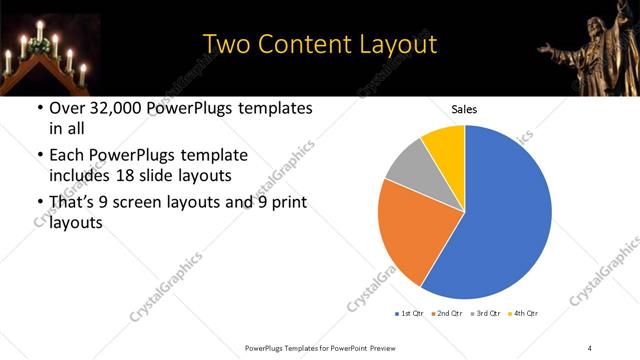 Two Content presentation slide layout
