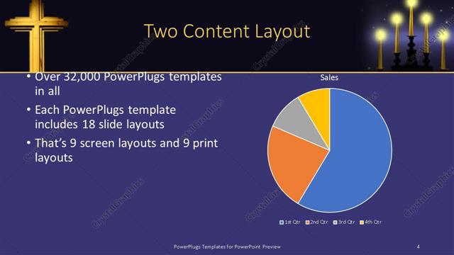 Two Content presentation slide layout