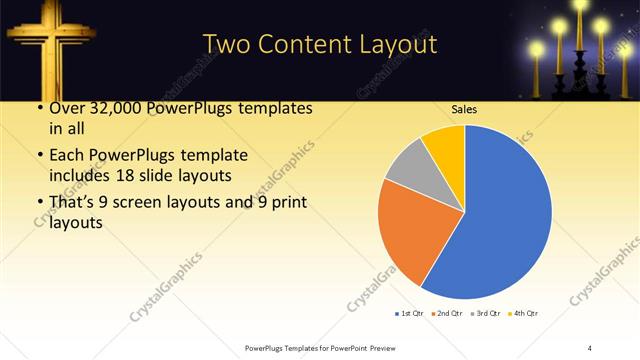 Two Content presentation slide layout