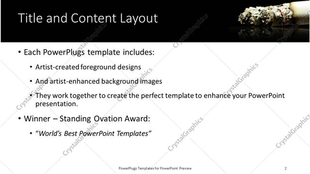 Title and Content presentation slide layout