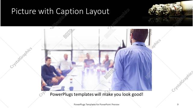 Picture with Caption presentation slide layout