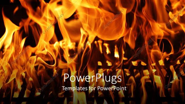 Presentation with fire - A burning fire with blackish background