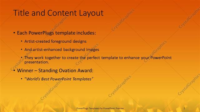 Title and Content presentation slide layout