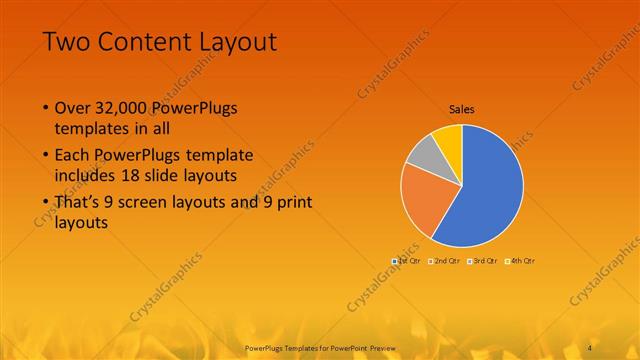 Two Content presentation slide layout