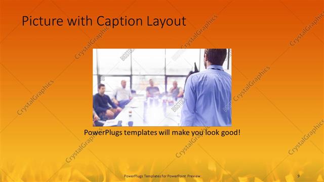 Picture with Caption presentation slide layout
