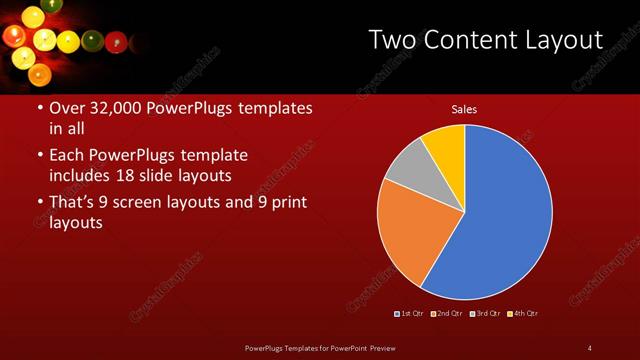 Two Content presentation slide layout