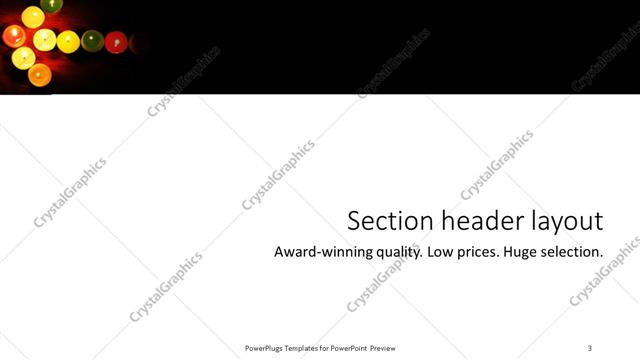 Section Header presentation slide layout