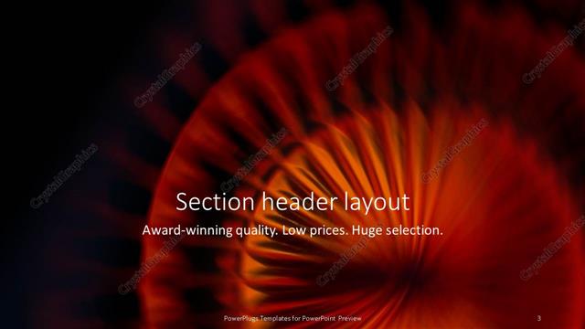 Section Header presentation slide layout