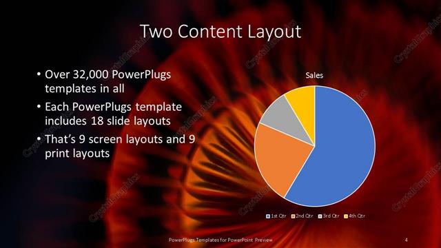 Two Content presentation slide layout