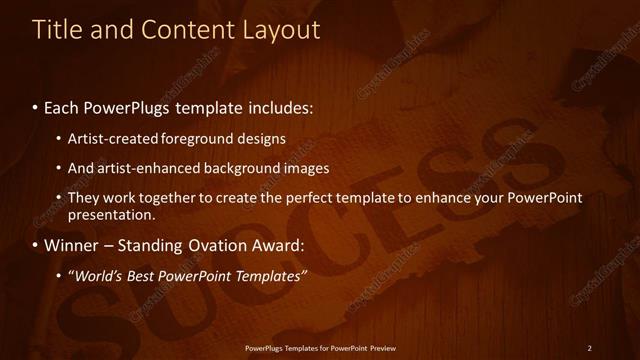 Title and Content presentation slide layout