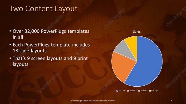 Two Content presentation slide layout
