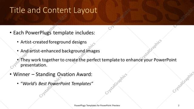 Title and Content presentation slide layout