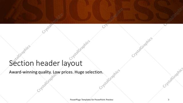 Section Header presentation slide layout