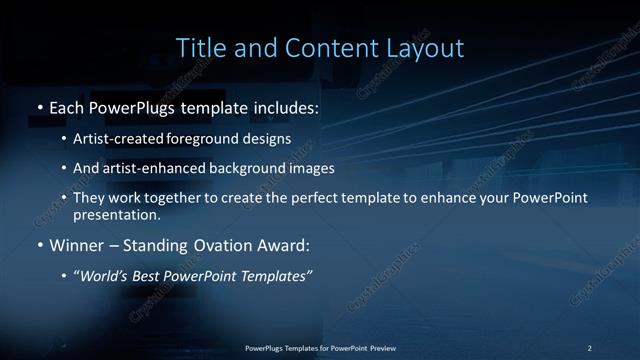Title and Content presentation slide layout