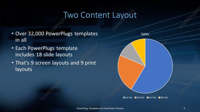Two Content presentation slide layout