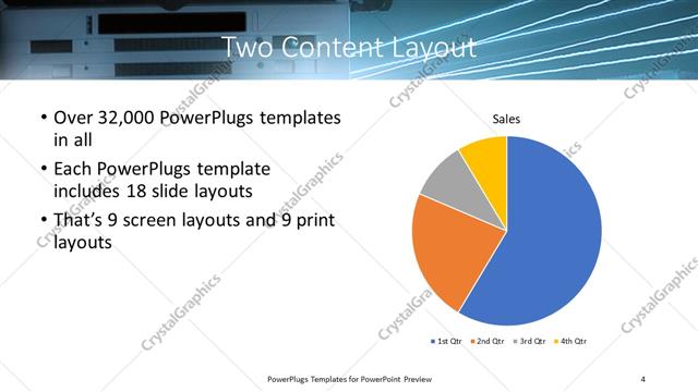 Two Content presentation slide layout